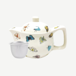 Tetera pequeña de porcelana con infusor