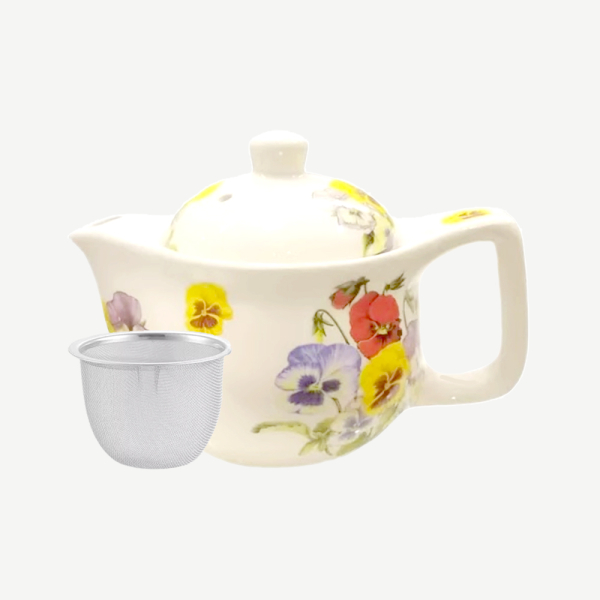 Tetera grande de porcelana con infusor